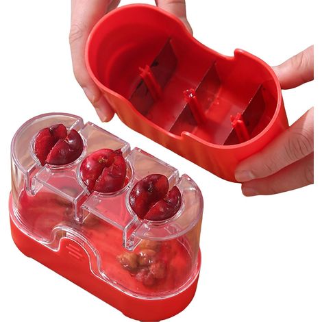 Dénoyauteur de cerises,Dénoyauteur manuel de presse-olives pour une utilisation en cuisine Dénoyauteur de fruits ergonomique de cuisine (1/5)