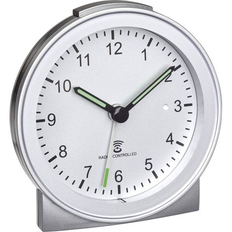 [NEUWERTIG] B-Ware TFA Funk-Wecker Wecker Digitaluhr Radiowecker Uhrzeit Alarmfunktion schwarz 80mm