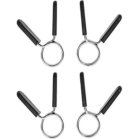 4PCS Pinces à Ressort pour Barre 3.2mm Fil 2 Tours, Clips de Fixation Haltérophilie, Diamètre 25mm (1/5)