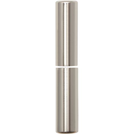 Zierhülse aus Aluminium  Aufsteckhülse vernickelt für Einbohrbänder  Band ø 20mm, Bandhöhe 112mm, oben + unten