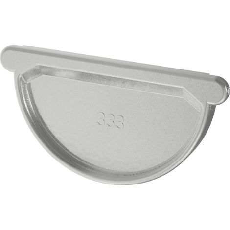 ZAMBELLI Zink Steckboden (halbrund) mit Gummidichtlippe, Rinnenboden, Rinnendeckel verzinkt, einfache Montage, 150mm / 333/6 teilig Silber (1/2)
