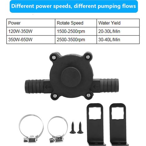 Mini pompe à eau auto-amorçante électrique à main pour le jardin et la maison, actionnée par une perceuse manuelle. Idéale pour le jardin et la maison. (1/5)