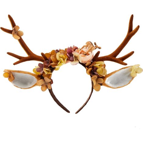 Serre-tête en bois de cerf de Noël pour Halloween, réunion de famille, déguisement, photo, serre-tête en bois de cerf pour Halloween (1/5)