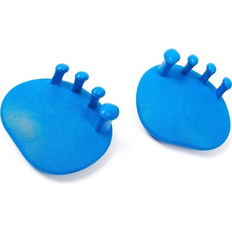 Correcteur d'hallux valgus séparateur d'orteils en silicone, outil de yoga et fitness bleu, redresseur d'orteils pour pieds, anti-douleur, étirement musculaire, paire unique (1/4)