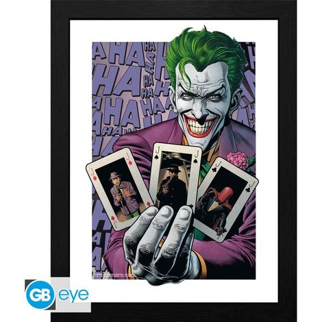 DC COMICS - Framed print The Joker Haha Cards (30x40) x2