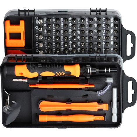 Schraubendreher-Set aus Kohlenstoffstahl, Mehrzweck-Werkzeugset für die elektronische Demontage und Reparatur von Uhren und Mobiltelefonen, Orange (1/5)