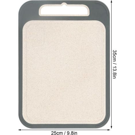Planche à découper - - Acier inoxydable - Double face - Noir foncé - Pratique avec paille (1/5)