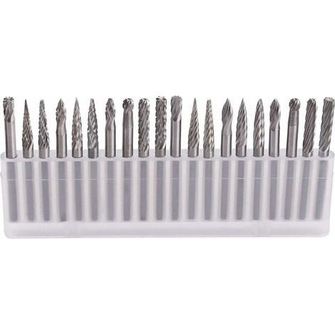 Fraises Rotatives - phe 20Pcs fraise carbure de tungstene meche acier rotatif fichiers mèches en diamant/Outil rotatif avec 3 mm Tige/DIY menuiserie, sculpture, gravure, perçage sur bois (1/5)