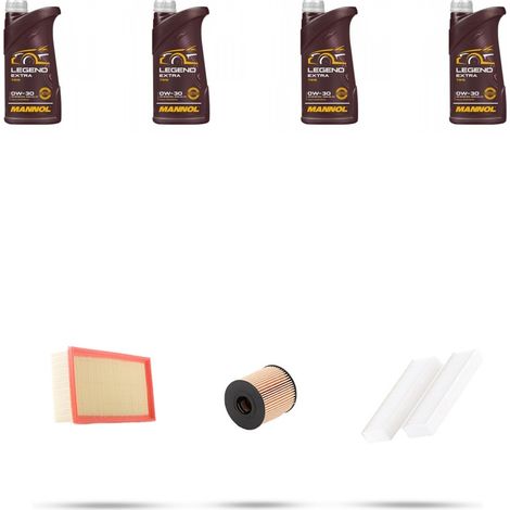 Kit tagliando 3 FILTRI e 4L OLIO compatibile con Peugeot 3008 1.6 THP 110kw dal 2009 (1/5)