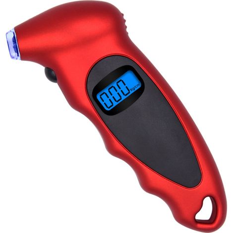 Manomètre Numérique Pour Pression Des Pneus - Écran LCD Grand Format - 4 Unités Mesure (PSI Bar KPA kg/cm²) - Pour Voitures Camping-cars Vélos Motocyclettes - 1 Pièce (1/5)