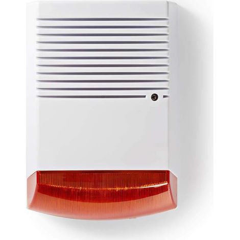 1 Sirène De Sécurité Simulée Ip44 Blanc Orange Pour Extérieur Maison
