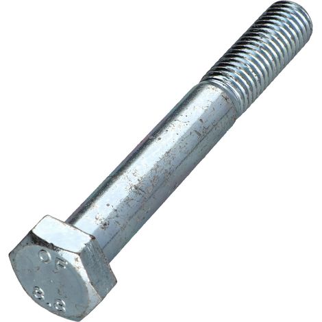 Corps de boulon filetage partiel Tête hexagonale TH M12X90 Classe 8.8 Acier zingué Rouille-1 pièce (1/2)