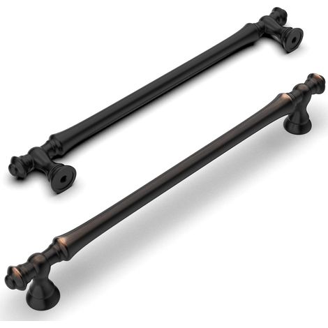JSSEVN - Pieces Oil Rubbed Bronze Furniture Handles, 192mm, Zinc Alloy, for Kitchen, Cabinets, Drawers and Cupboards (1/5)
