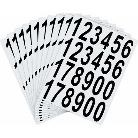 10 Sheets Mailbox Number Stickers, Waterproof Mailbox Stickers, House Stickers, Door Stickers, House Number Stickers for Indoor and Outdoor Use (5cm) (1/5)