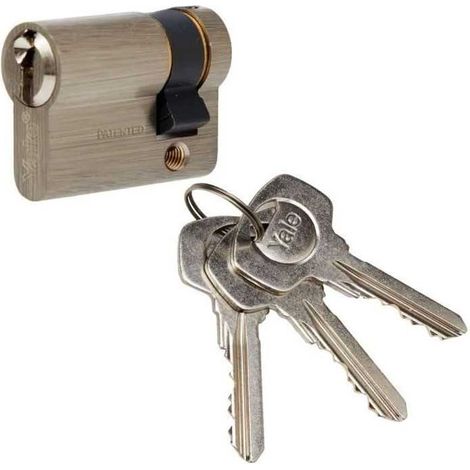 Demi-Cylindre de Serrure - YALE - YC500+ - 30x10 mm - 5 Goupilles - 3 Clés - Nickelé