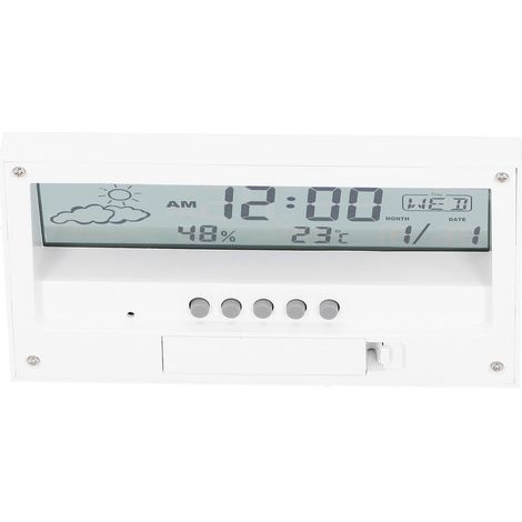 Horloge numérique multifonction avec affichage température et humidité - Réveil électronique pour maison
