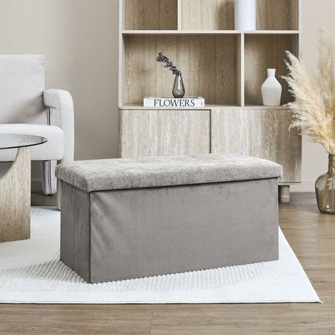 Coffre Banc Pliable - Home Deco Factory - Emilia - Taupe