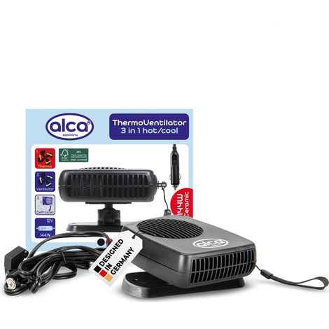 alca® Heizlüfter 12 V - 144W Auto Keramikheizung Ventilator Hot/Cool mini Lüfter Enteiser tragbar universal alle gängigen Fahrzeuge