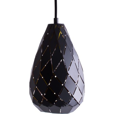 Lampada a sospensione, metallo, antracite, D 15 cm, Onyx (1/5)