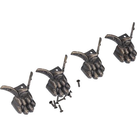 Lot de 12 caisses en bois vintage avec pieds en alliage durable, vis et garnitures décoratives. (1/5)