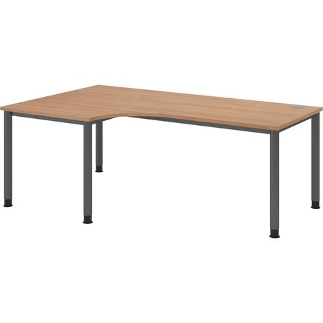 bümö Schreibtisch Serie-H Gestell: Graphit Eckform: 200 x 120 cm
