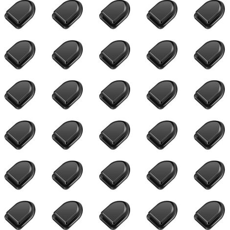 Set mit 30 unsichtbaren Klebehaken, schwarze selbstklebende Haken, schwarze Handtuchhaken, selbstklebende Kleiderhaken, Badezimmerhaken, Autoschlüsselhaken (1/5)