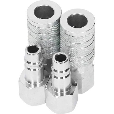 2 raccords pneumatiques, 2 bouchons, tuyau d'air 1/2 po NPT 300 PSI, raccords rapides Pneumat-FFY (1/4)