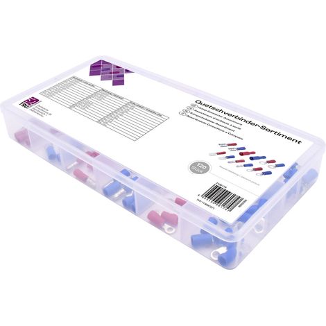TRU COMPONENTS T1904C071 Quetschverbinder-Sortiment 0.50 mm² 2.50 mm² Rot, Blau 120 Teile (1/2)