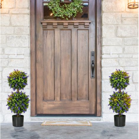 2 plantas artificiales de lavanda de 70 cm de plástico verde para interior/exterior FloraGrace (1/5)
