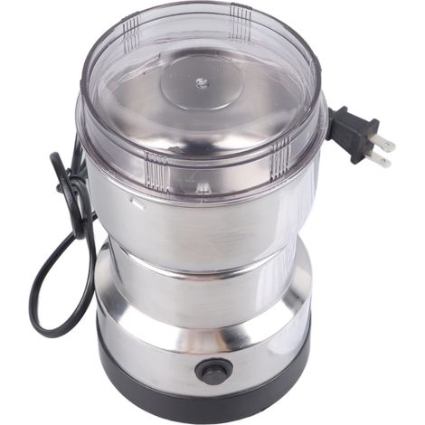 Broyeur électrique compact 110 V, broyeur efficace, argenté, multifonction, portable, pour grains de café, idéal pour un usage quotidien à domicile (1/5)