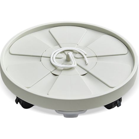 Chariot à plantes mobile avec arrosage automatique, diamètre extérieur 33,5 cm, 4 roues, beige (1/5)