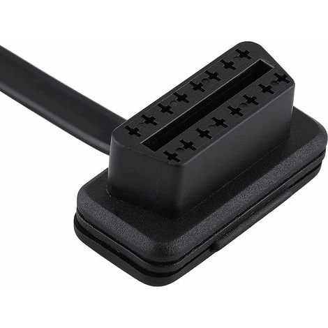 Câble Rallonge Diagnostic de Voiture On-Board Diagnostics2 Câble d'Extension On-Board Diagnostics2 16 Broches Mâle à Femelle 30cm/60cm/100cm(100CM)