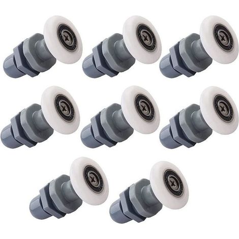 8 Pcs Roulette Porte Douche Coulissante 19mm Rouleaux pour Salle de Bains Roulettes Coulissantes Porte en Verre (1/4)