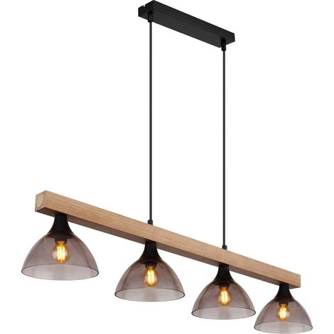 Globo - lámpara colgante - Lindi - natural negro - metal - gran (1/5)