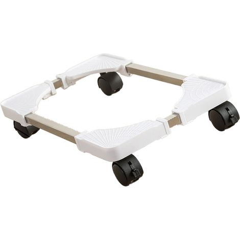 Support tour ordinateur plastique réglable mobile CPU avec roues casters de plupart gaming PC blanc (1/5)