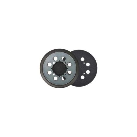 Ersatz-Schleifteller 125 mm, 8 Löcher, Klettverschluss, für Exzenterschleifer, blau (1/5)