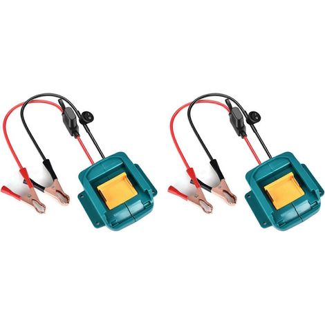 2 câbles de démarrage pour batterie Makita 18V Li-Ion BL1830 BL1840 BL1850 (adaptateur inclus). (1/5)