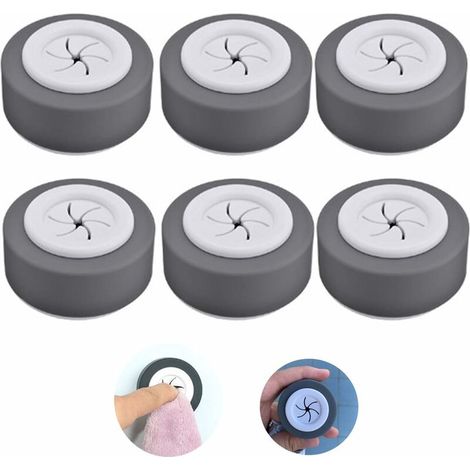 royaluxe- Ronde Support Pince Porte-Torchons Porte-Torchon Autocollant Crochets pour Serviettes Autoadhésives Sans Perçage Porte-Torchons Plastique Pince Porte-Torchons Autocollante pour Salle de Bain (1/5)