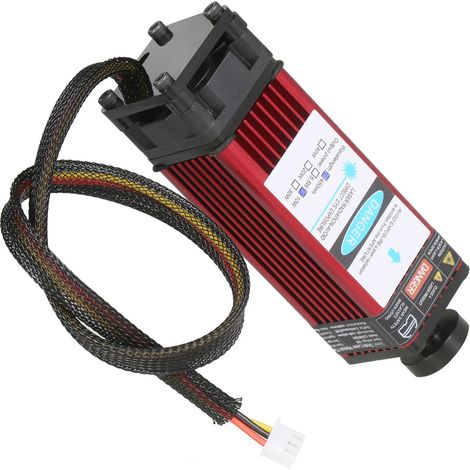 Module laser 10 W, tête de gravure 450 nm, focale réglable, haute précision, pour machines de gravure laser, routeurs et machines de découpe CNC. (1/2)