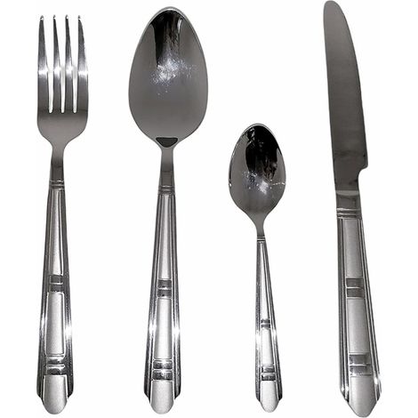 Servizio di posate completo set da72 in acciaio inox18/10 per tavola 12 persone forchetta cucchiaio coltello (1/5)
