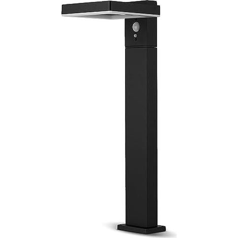 Rev Lampadaire solaire LED noir aluminium extérieur (1/3)