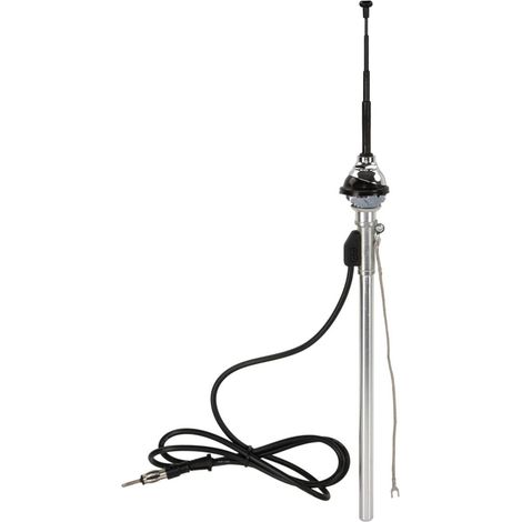 Antenne telescopique AM FM universelle passive noire D38mm