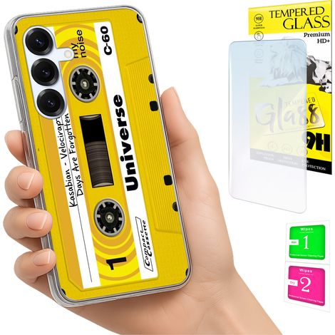 Custodia per Samsung Galaxy S25 FE, cover fotografica, cover posteriore + vetro 9H (1/5)