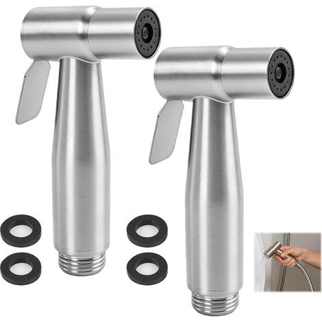 Pulvérisateur Bidet Acier Inoxydable Toilettes – Douchette WC Contrôle Pression – Accessoire Hygiénique Salle de Bain, Nettoyage (1/5)