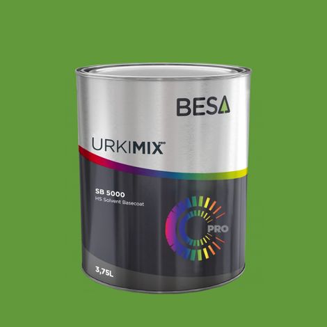 Pot de peinture Polyuréthane / bi composant Vert Jaune RAL 6018  Mat - 1,5 kg