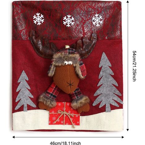 Décorations de Noël, housses de chaises avec chapeaux, housses de tabourets, housses de chaises en peluche, décoration intérieure européenne et américaine, mini foulards de Noël