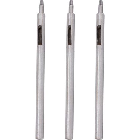 Lot de 3 emporte-pièces ronds en acier allié 2mm pour travaux manuels sur cuir et bricolage DIY (1/5)
