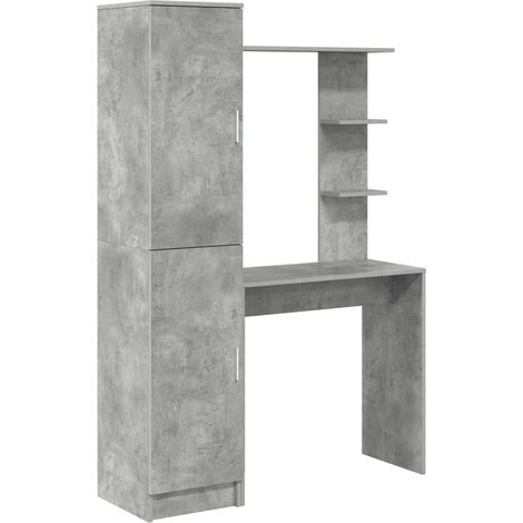 Maison Exclusive - Escritorio 2 pcs Gris Concreto
