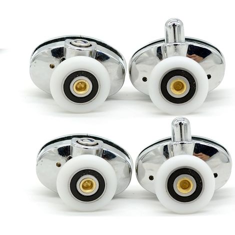 Lot de 4 roulements de porte de douche ovales - 23 mm (1/5)