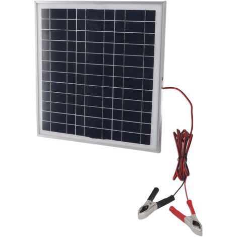 Eosnow – Panneau solaire portable 50 W – Cadre aluminium – Silicium monocristallin – Câble 3 m DC 18 V – Clips batterie rouges et noirs (1/5)